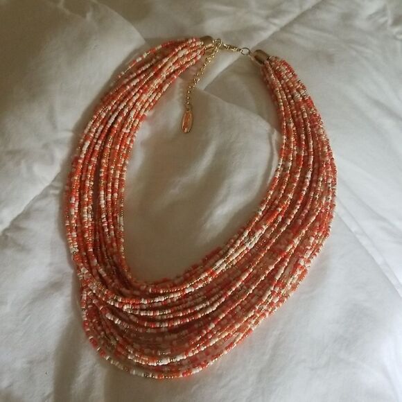 Bocar Multiple Strand Handmade Beaded Statement Collar Necklace for Women - Picture 1 of 8